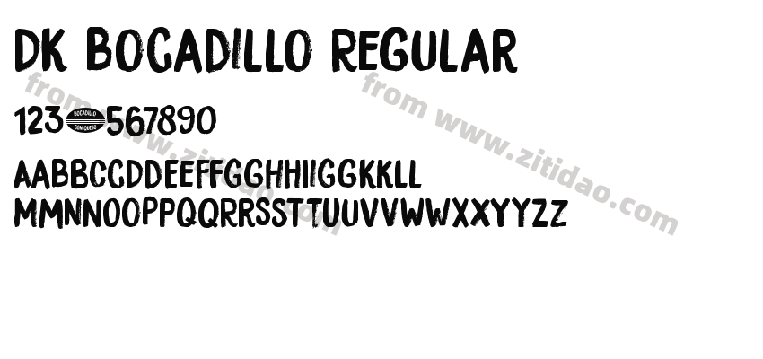DK Bocadillo Regular字体预览