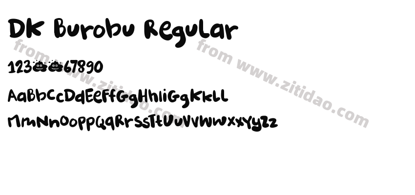 DK Burobu Regular字体预览