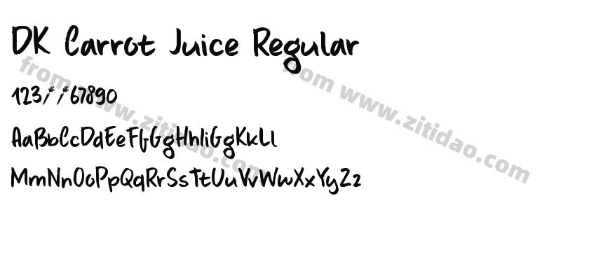 DK Carrot Juice Regular字体预览