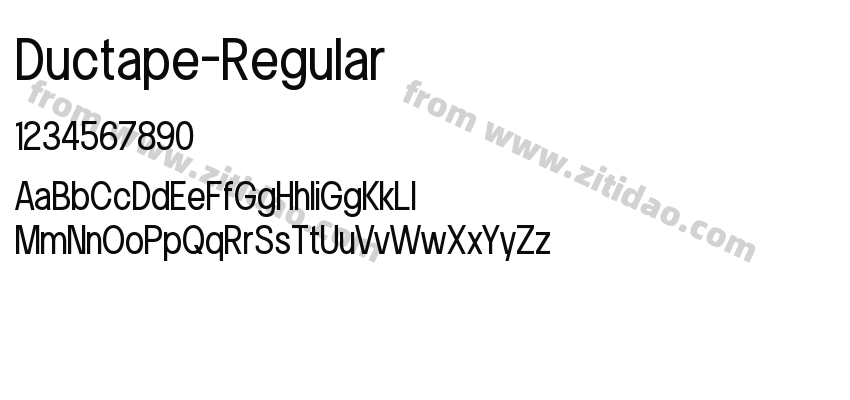 Ductape-Regular字体预览