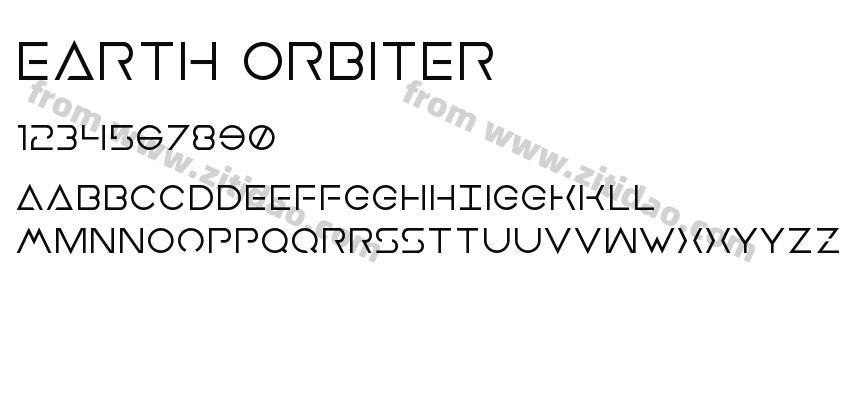 Earth Orbiter字体预览