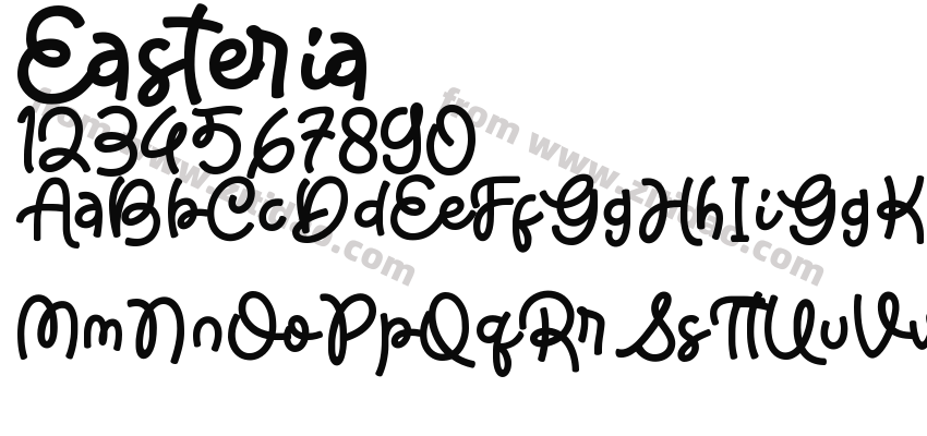 Easteria字体预览