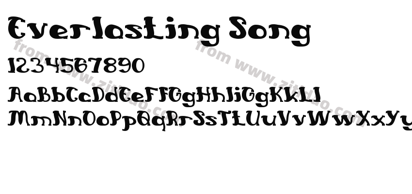 Everlasting Song字体预览