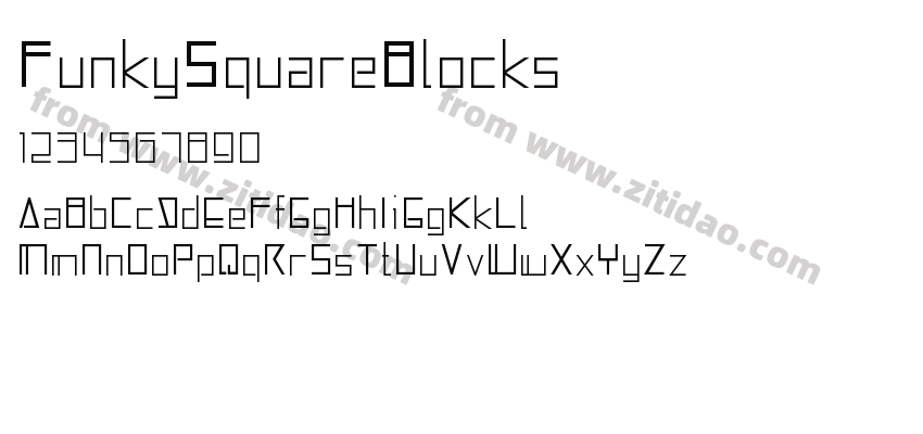 FunkySquareBlocks字体预览
