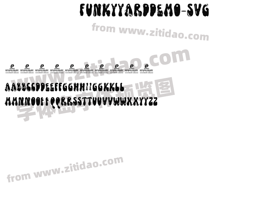 FunkyYardDEMO-SVG字体预览