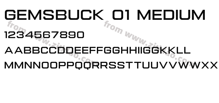 Gemsbuck 01 Medium字体预览
