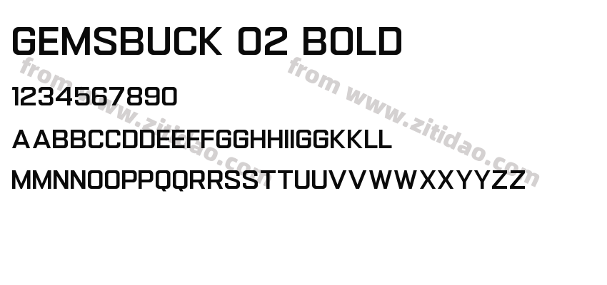 Gemsbuck 02 Bold字体预览