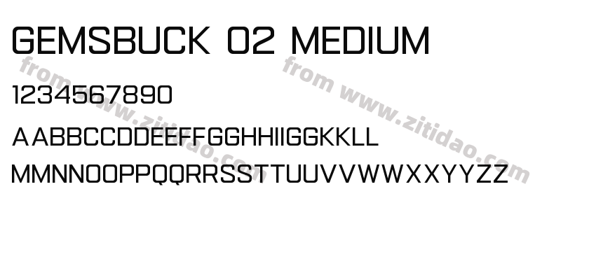 Gemsbuck 02 Medium字体预览