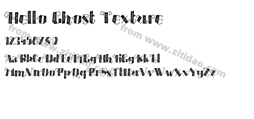 Hello Ghost Texture字体预览