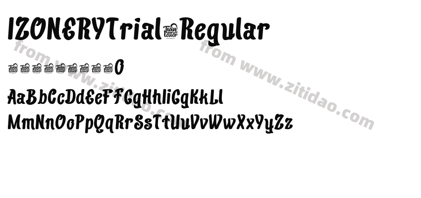IZONERYTrial-Regular字体预览