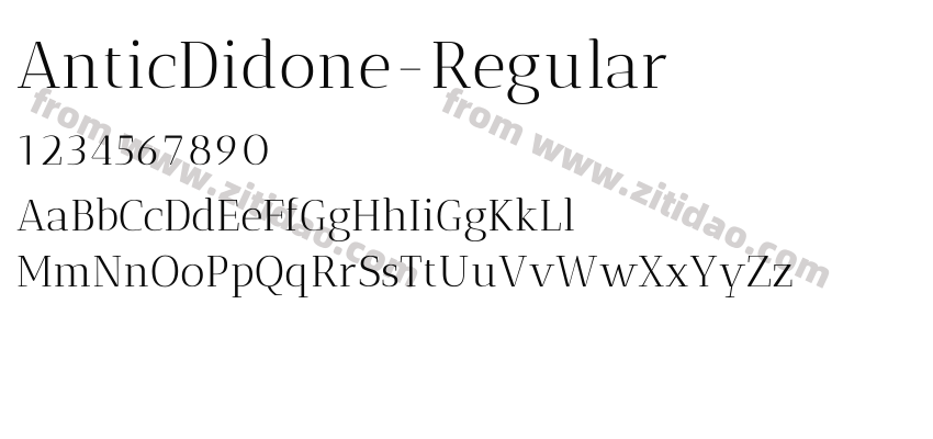 AnticDidone-Regular字体预览