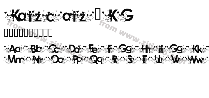 Katzcatz-KG字体预览